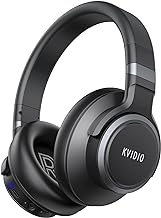 KVIDIO Active Noise Cancelling Headphones, 70 Hours Playtime Bluetooth Headphones Wireless with Microphone, Transparency Mode, Deep Bass and Hi-Fi Stereo Sound Over Ear for Travel Office