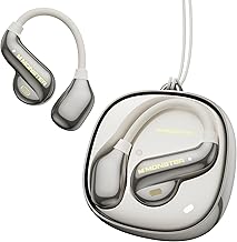 Monster Open Ear AC390 Headphones, Bluetooth 6.0 Earbuds with Stereo Sound, Rotating Charging Case with Lanyard, Wireless Headphones 24H Playtime, IPX5 Waterproof, Ultra-Light Open Ear Earbuds