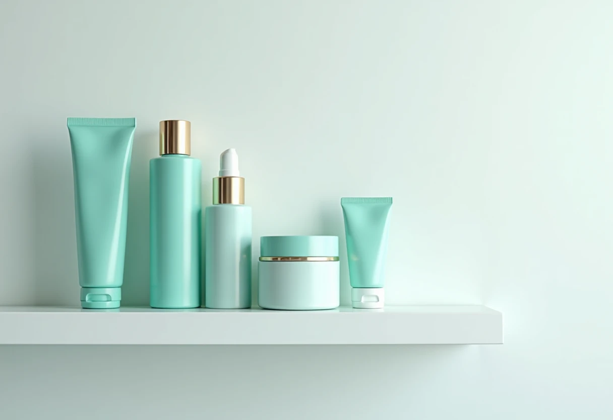 Collection of skincare products
