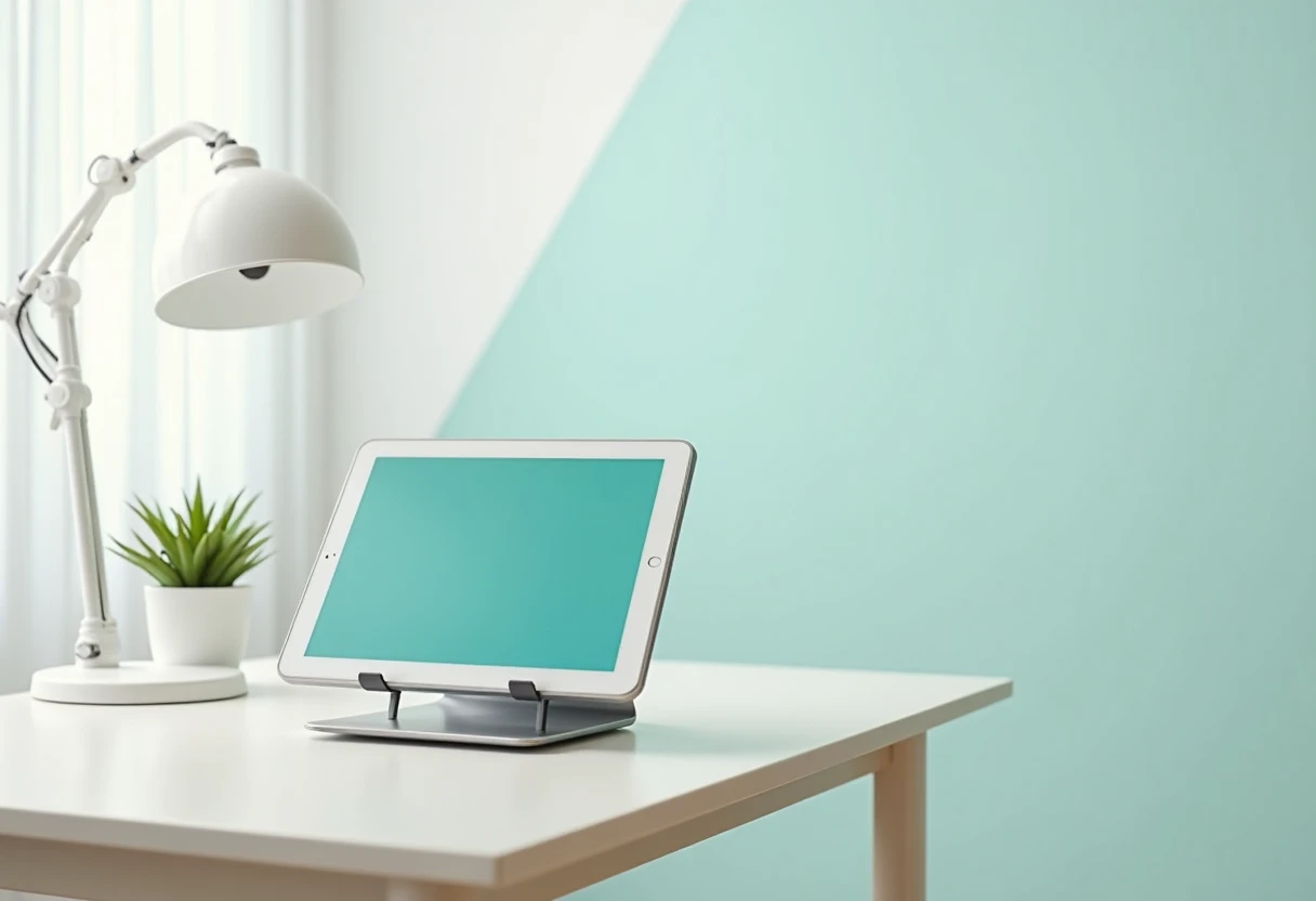 Suporte de tablet em ambiente de escritório